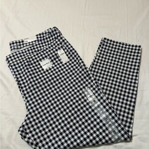 Old Navy Navy and White Checkered Pixie Pants